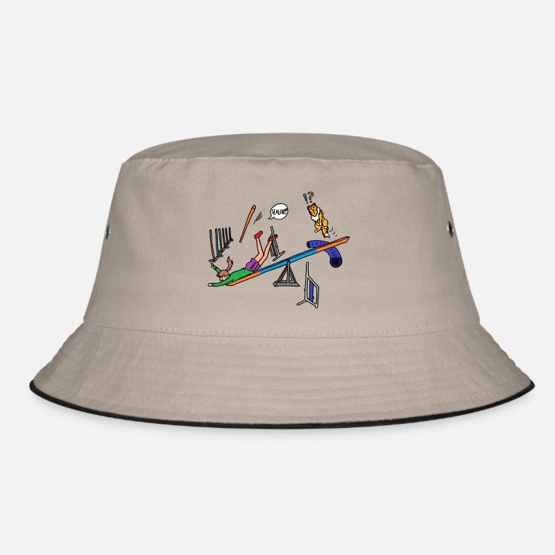 Geschicklichkeit - Bucket Hat - Khaki/Schwarz