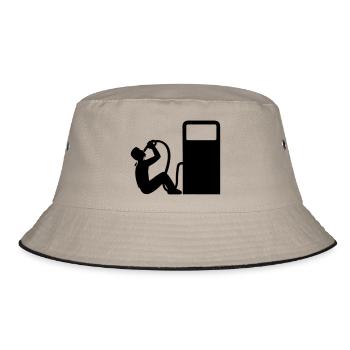drink poison oil Petrol Diesel drink drunk poison - Bucket Hat - khaki/black - Front