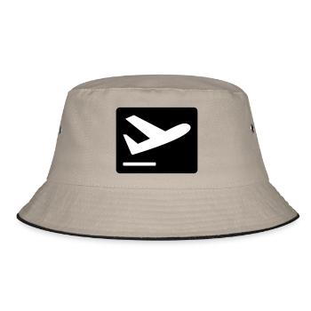 Airplane taking off - Bucket Hat - khaki/black - Front