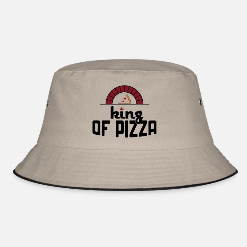 Pizza - Bucket Hat - Khaki/Schwarz