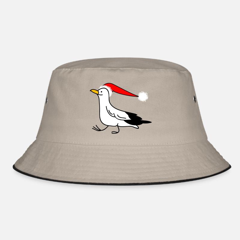 Christmas seagull - Bucket Hat - khaki/black