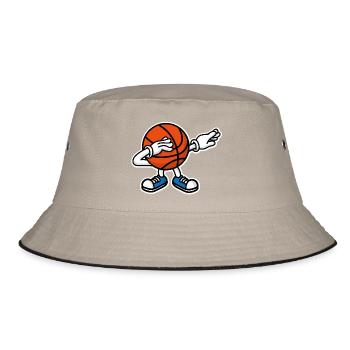 Dab dabbing basketball ball﻿ - Bucket Hat - khaki/black - Front