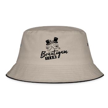 jga braeutigam team - Bucket Hat - Khaki/Schwarz - Vorne