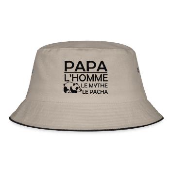 Papa pacha flemmard feignant cadeau drôle - Bob - kaki/noir - Devant