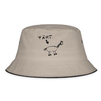 Färt - Bucket Hat - Khaki/Schwarz - Vorne