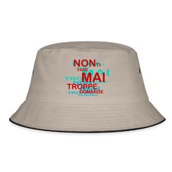 toomanyquestions - Bucket Hat - khaki/black - Front