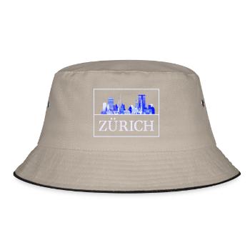 Silhouette bleue de Zurich Skyline - Bob - kaki/noir - Devant