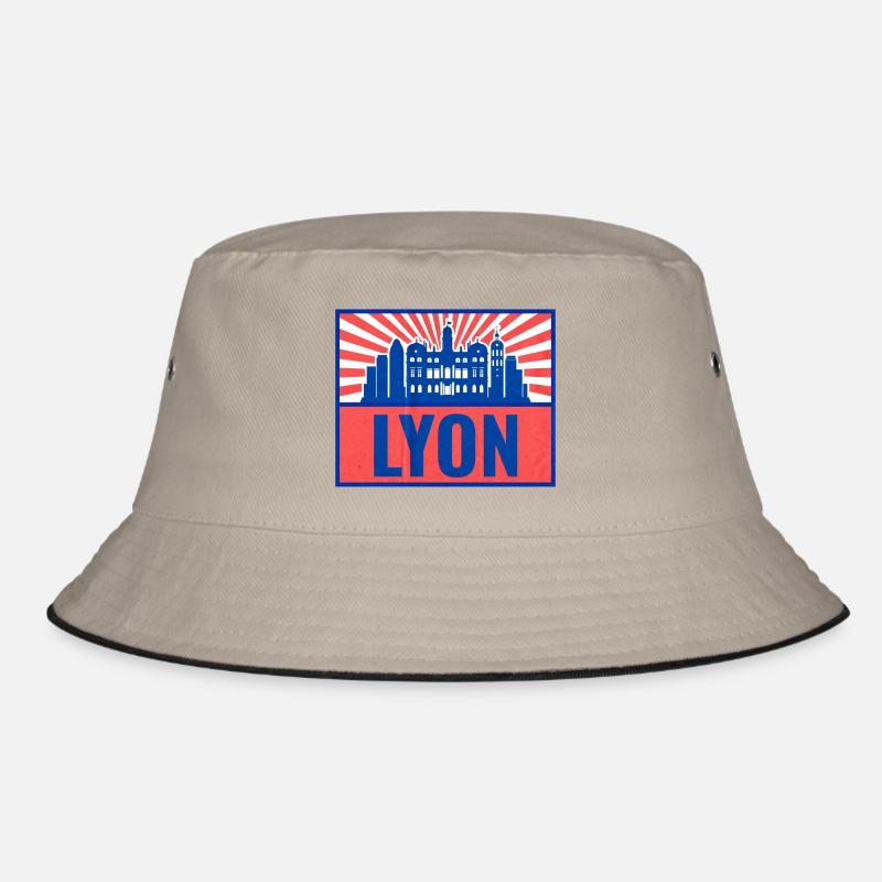 Lyon Skyline BlueRed Rétro Bob