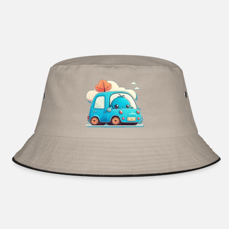 Blue car with monster Bucket Hat