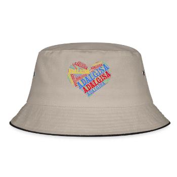 t-shirt name Adalgisa heart word cloud t-shirt - Bucket Hat - khaki/black - Front