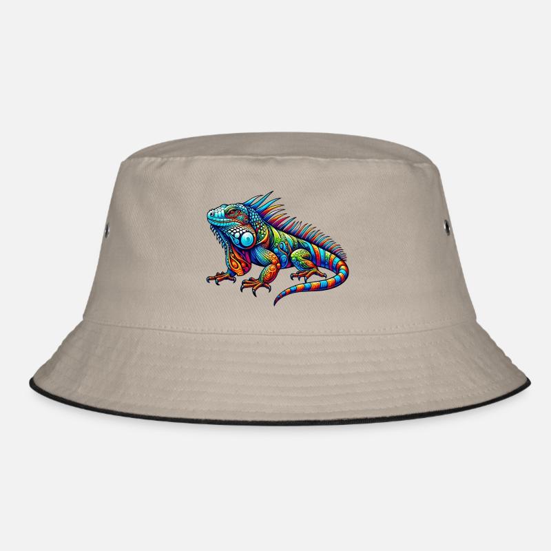 Leguan - Bucket Hat - Khaki/Schwarz