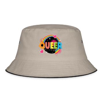 Coloré Queer Typo Mois de la fierté Égalité des droits LGBTQ - Bob - kaki/noir - Devant