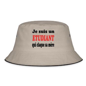 JE SUIS UN ETUDIANT QUI CLAQUE SA MERE - Bob - kaki/noir - Devant
