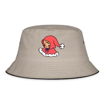 Sweet Christ Child, Angel for Christmas - Bucket Hat - khaki/black - Front