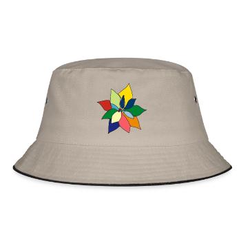 Colorful bouquet - Bucket Hat - khaki/black - Front