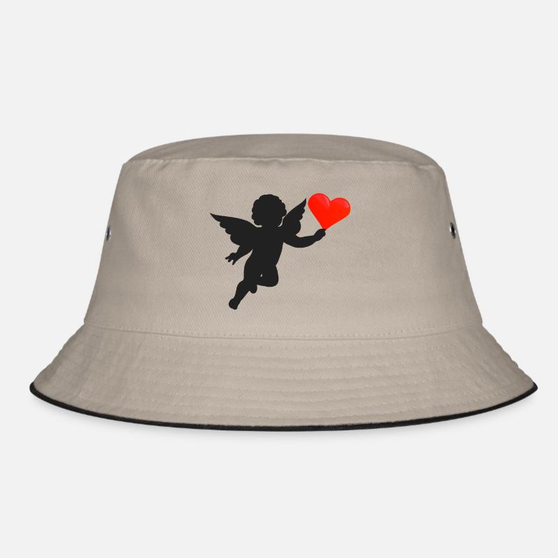 Angel heart, black Bucket Hat