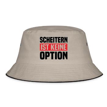 Scheitern ist keine Option - Bucket Hat - Khaki/Schwarz - Vorne