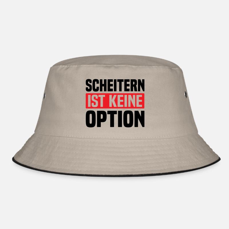 Scheitern ist keine Option - Bucket Hat - Khaki/Schwarz