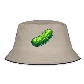 Curved pickle - Bucket Hat - khaki/black - Front