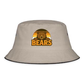 Bears Bearflag Pride Outfit - Bucket Hat - khaki/black - Front