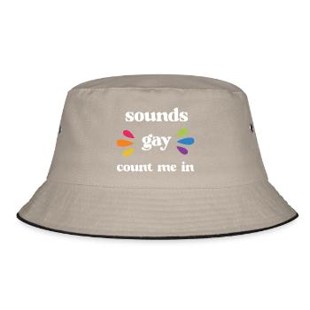 Mois de la fierté LGBT - Sounds Gay, Count me in - Bob - kaki/noir - Devant