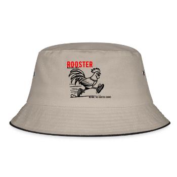 Rooster running club 1 - Bucket Hat - Khaki/Schwarz - Vorne