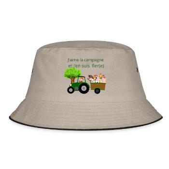 I love the countryside and I'm proud of it - Bucket Hat - khaki/black - Front