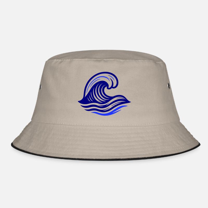 Wave Symbol Ocean Bucket Hat