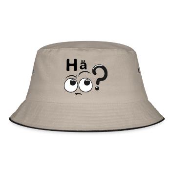Huh? - Bucket Hat - khaki/black - Front