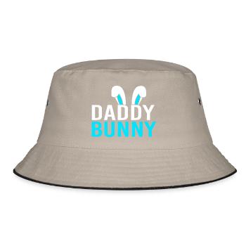 Werdende Mutter Ostern Gender Reveal - Bucket Hat - Khaki/Schwarz - Vorne