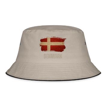 Vintage Danemark, drapeau du Danemark - Bob - kaki/noir - Devant