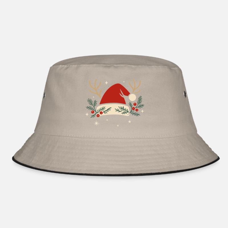 Chapeau de Noël avec bois et branches de sapin Bob