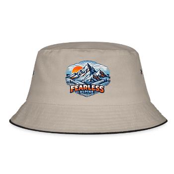 Furchtlos Alpenpanorama - Bucket Hat - Khaki/Schwarz - Vorne