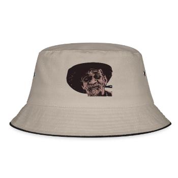 Vieux Mexicain avec un chapeau - Bob - kaki/noir - Devant