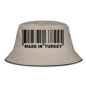 MADE IN TURKEY - Bucket Hat - Khaki/Schwarz - Vorne