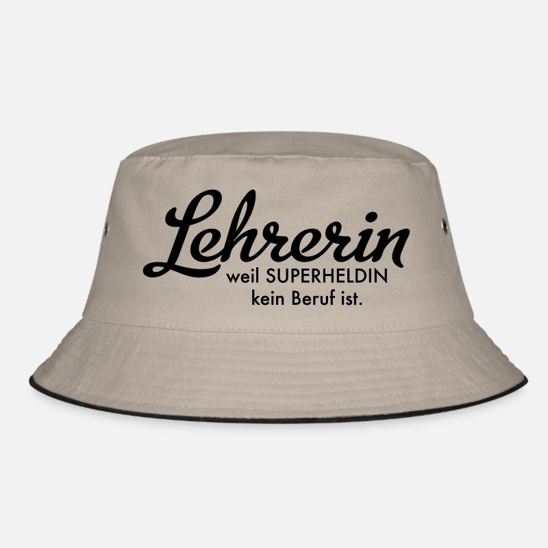 Lehrerin - Bucket Hat - Khaki/Schwarz