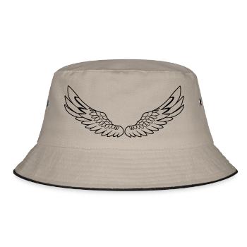 White Wings de - Bucket Hat - Khaki/Schwarz - Vorne