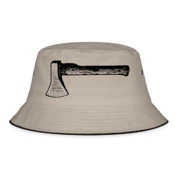 tischler zimmermann schreiner carpenter joiner28 - Bucket Hat - Khaki/Schwarz - Vorne