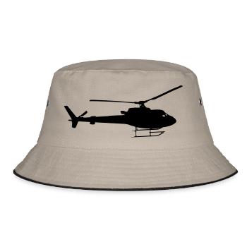 Helicopter fly gift idea fast - Bucket Hat - khaki/black - Front