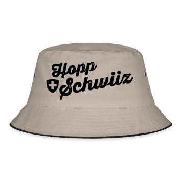 hoppschwiiz sw - Bucket Hat - Khaki/Schwarz - Vorne
