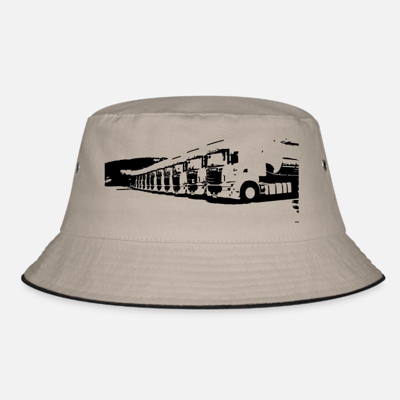 Lastwagen - Bucket Hat - Khaki/Schwarz