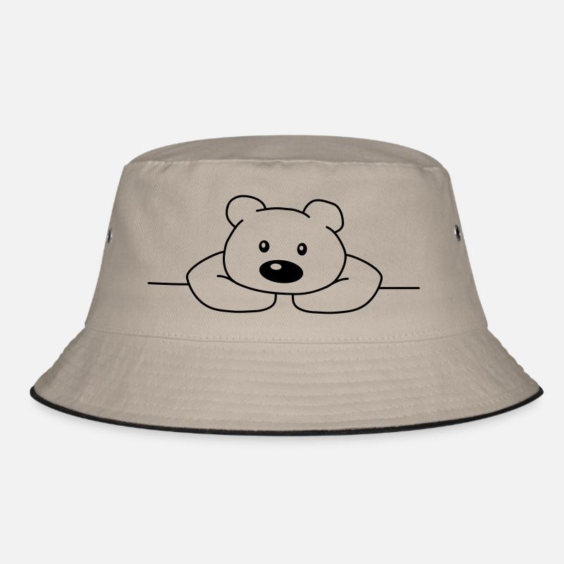 Cute Cute Cute Sad Bear Brown Bear Bucket Hat