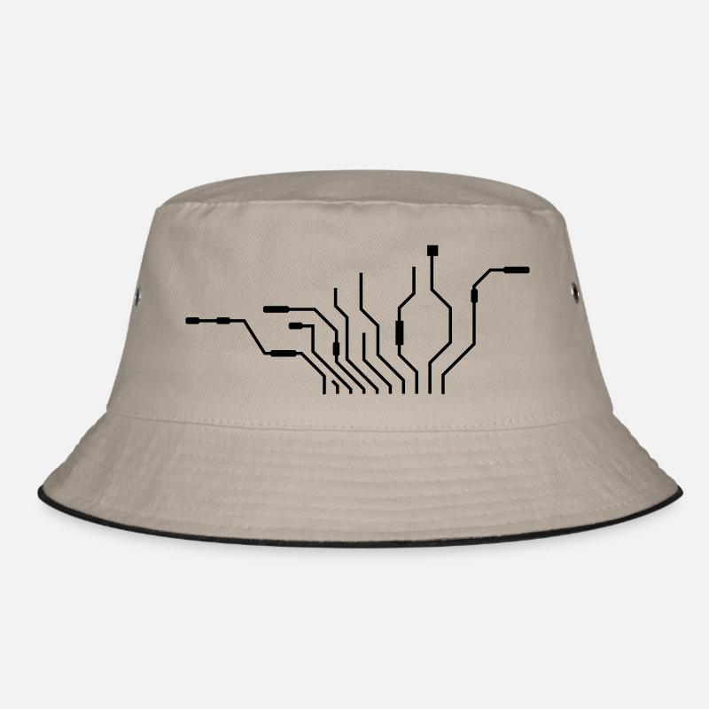 pc leitungen prozessor cpu draht verkabelung compu Bucket Hat