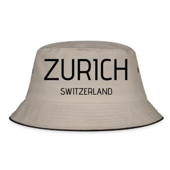 Zurich - Bucket Hat - Khaki/Schwarz - Vorne