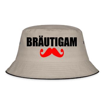 bräutigam - Bucket Hat - Khaki/Schwarz - Vorne