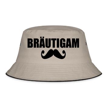bräutigam - Bucket Hat - Khaki/Schwarz - Vorne