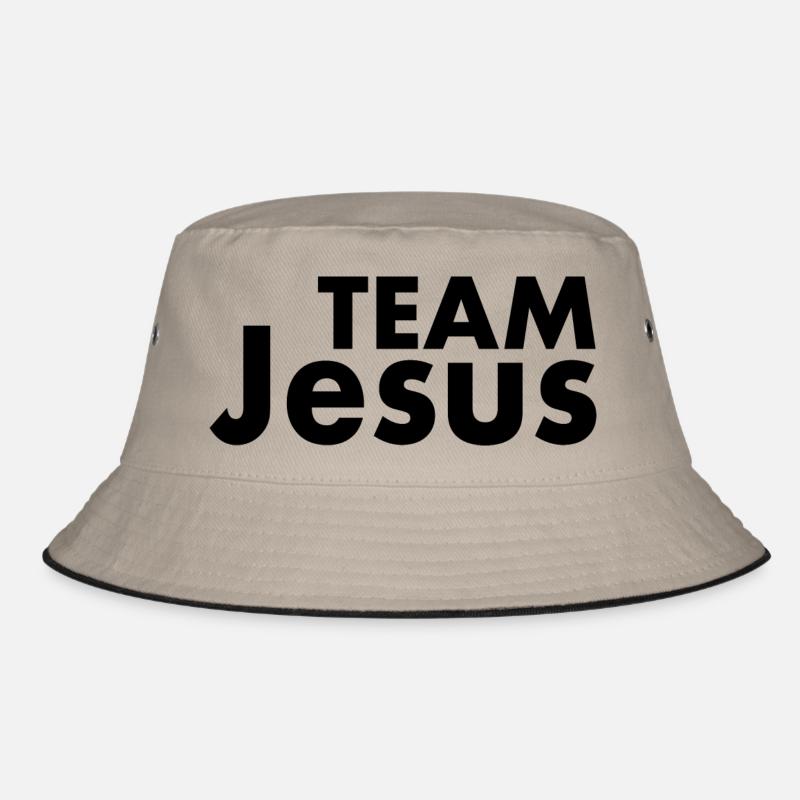 Team jesus - Bucket Hat - Khaki/Schwarz
