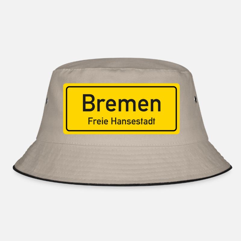 Bremen place name sign Germany - Bucket Hat - khaki/black