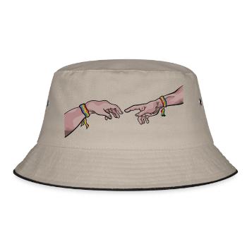 Pride Creation of Adam - Bucket Hat - khaki/black - Front