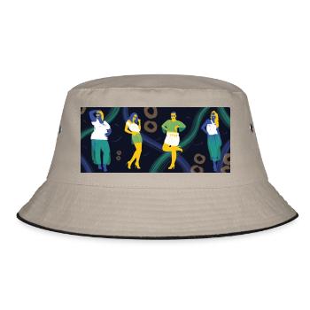 Zero waste - Bucket Hat - khaki/black - Front